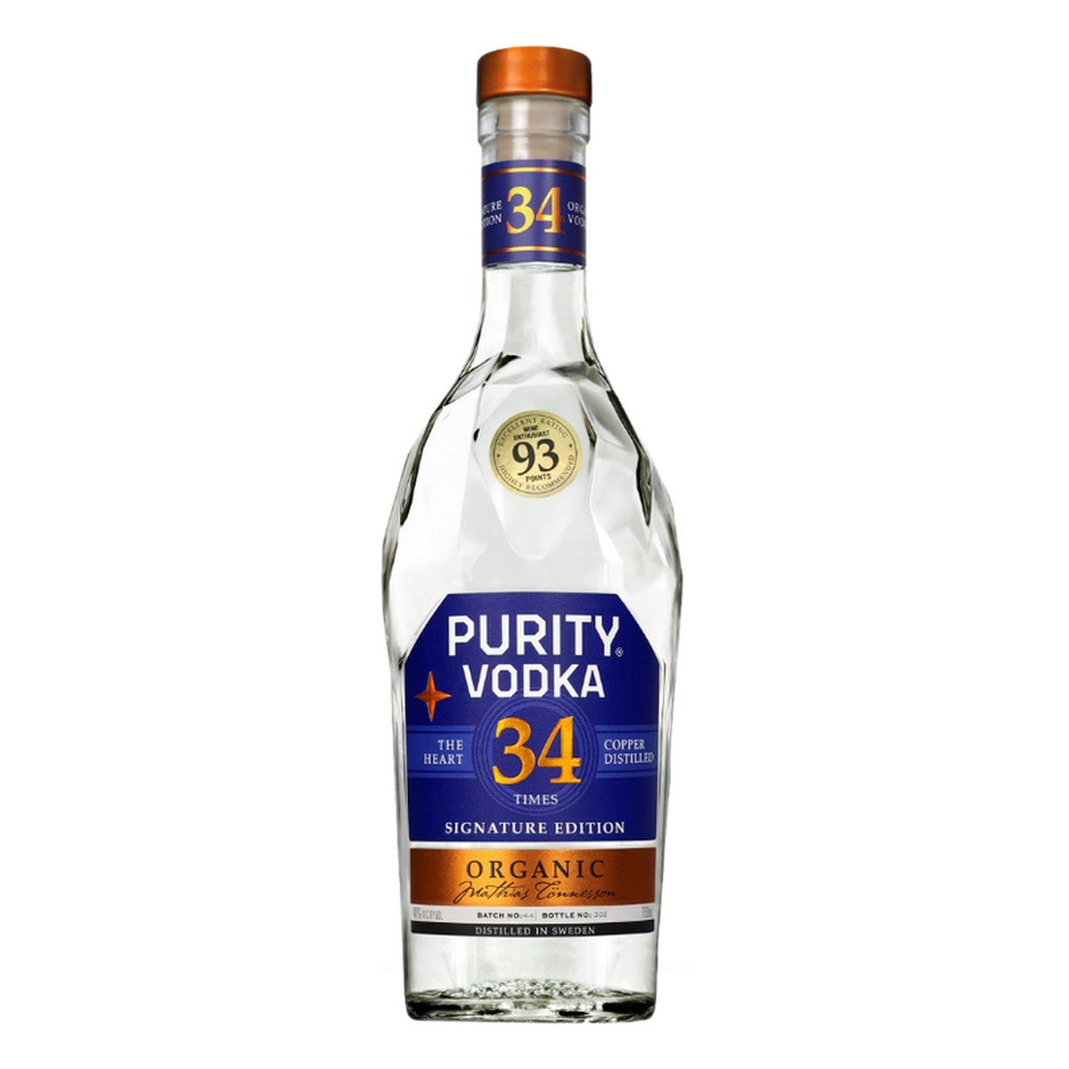 Purity Vodka 34 Vodka 750 ml