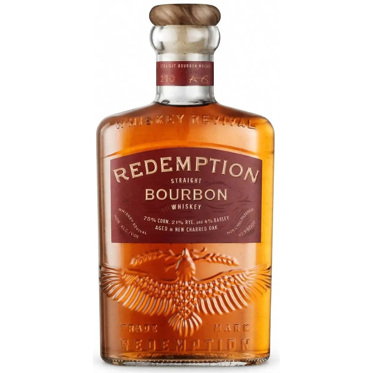 Redemption Straight Bourbon Whiskey 46% Alc/vol 750ml