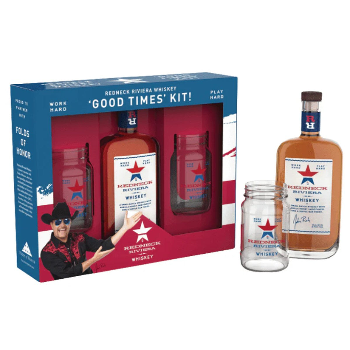 Redneck Riviera Good Times Kit with 2 Mason Cups 750 ml