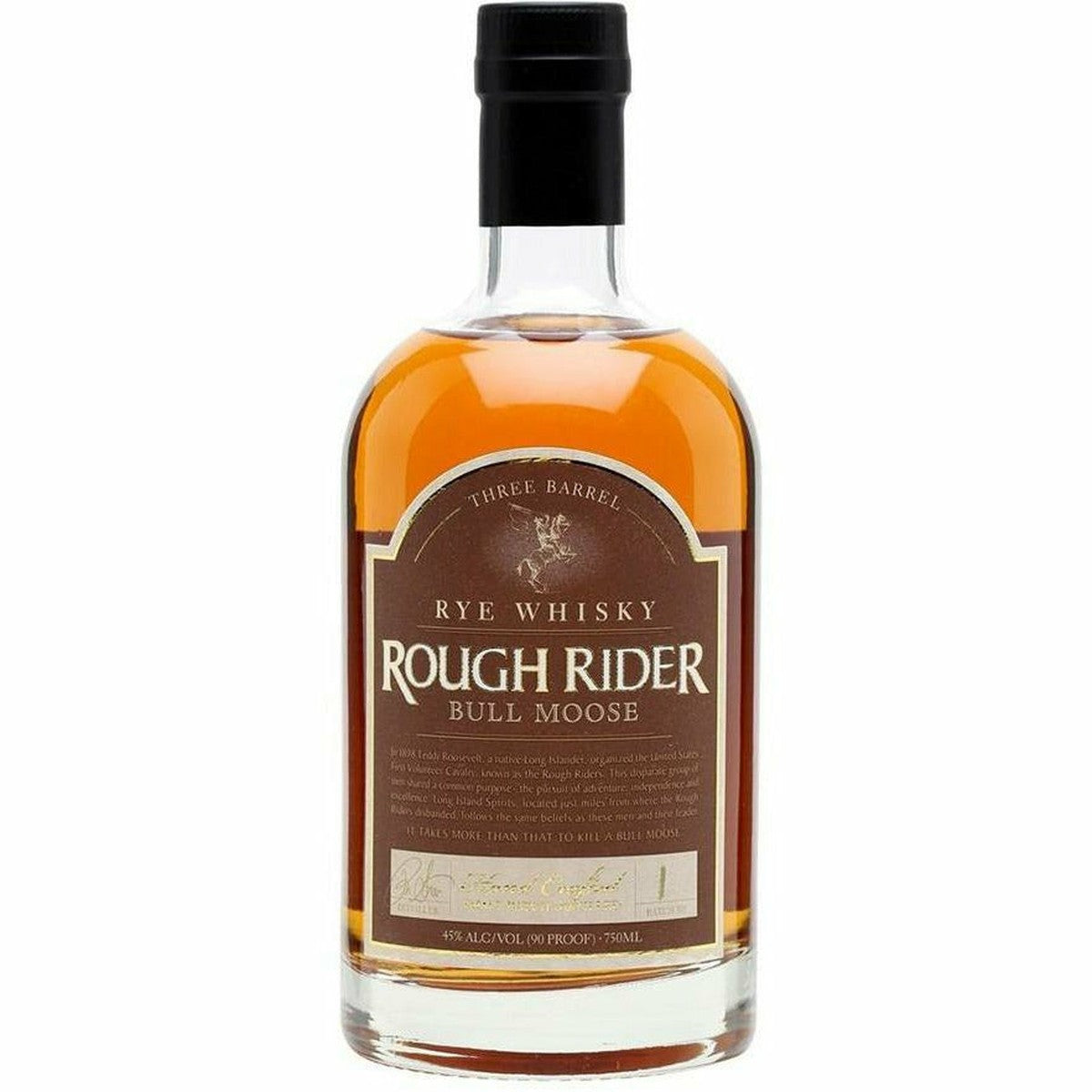 Rough Rider 'Bull Moose' Three Barrel Rye Whisky 750 ml