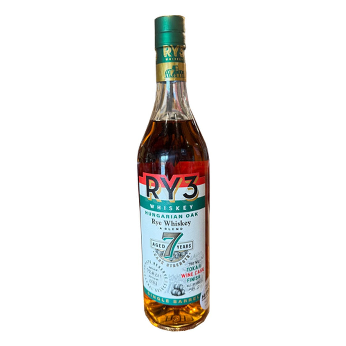 RY3 Whiskey Hungarian Oak 7 Year Tokaji Wine Cask Finish Single barrel