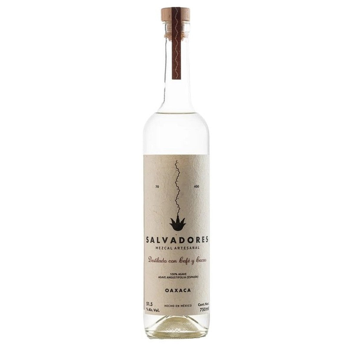Salvadores Mezcal Artesanal Salvadores Mezcal Destilado Con Cafe & Cacao 750 ml