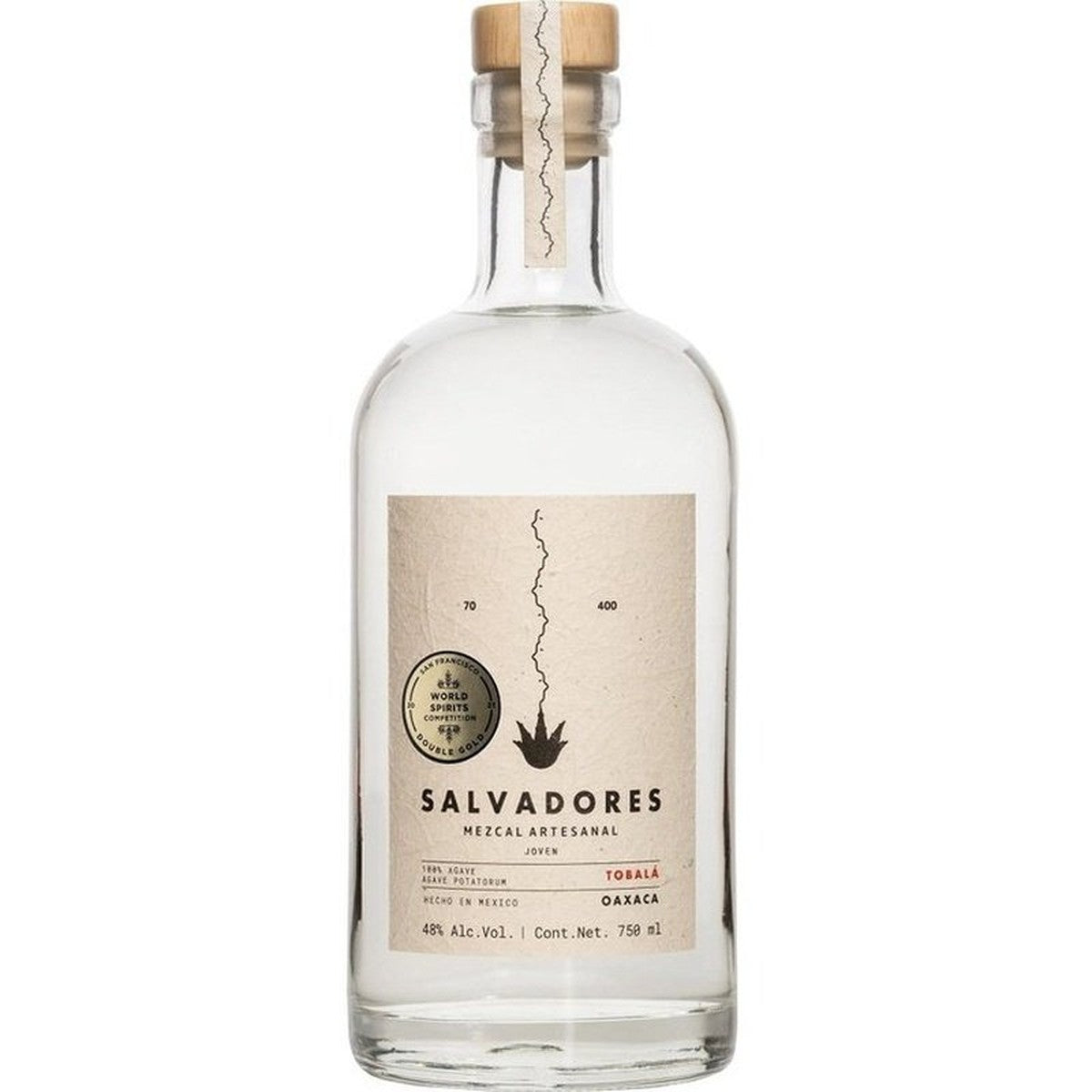 Salvadores Mezcal Artesanal Tobala Joven 750 ml