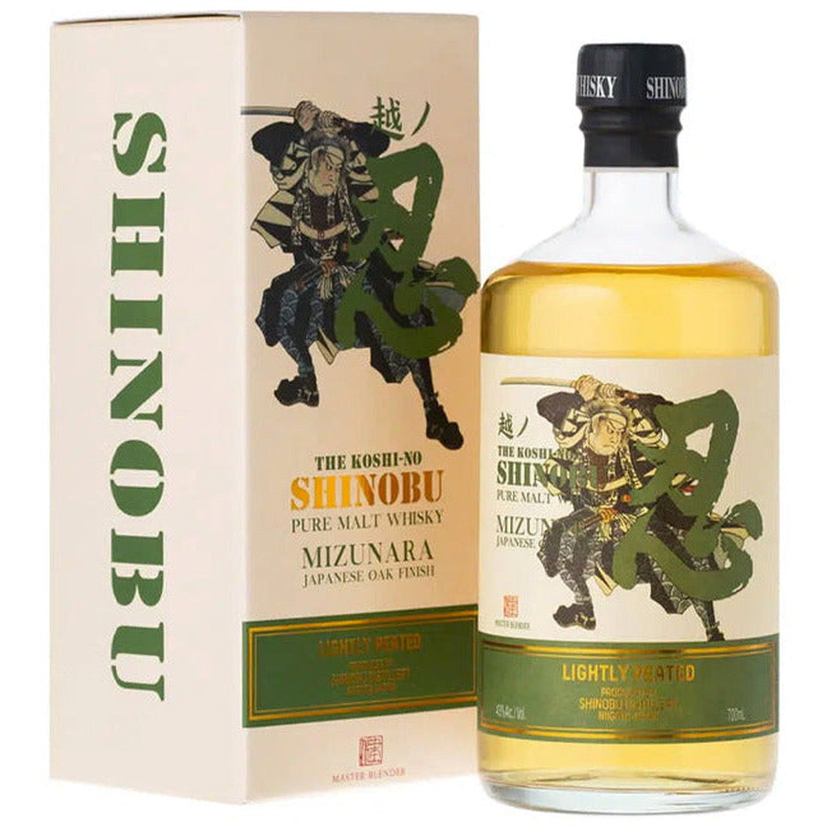 Shinobu Pure Malt Mizunara Lightly Peated 10 year 750 ml