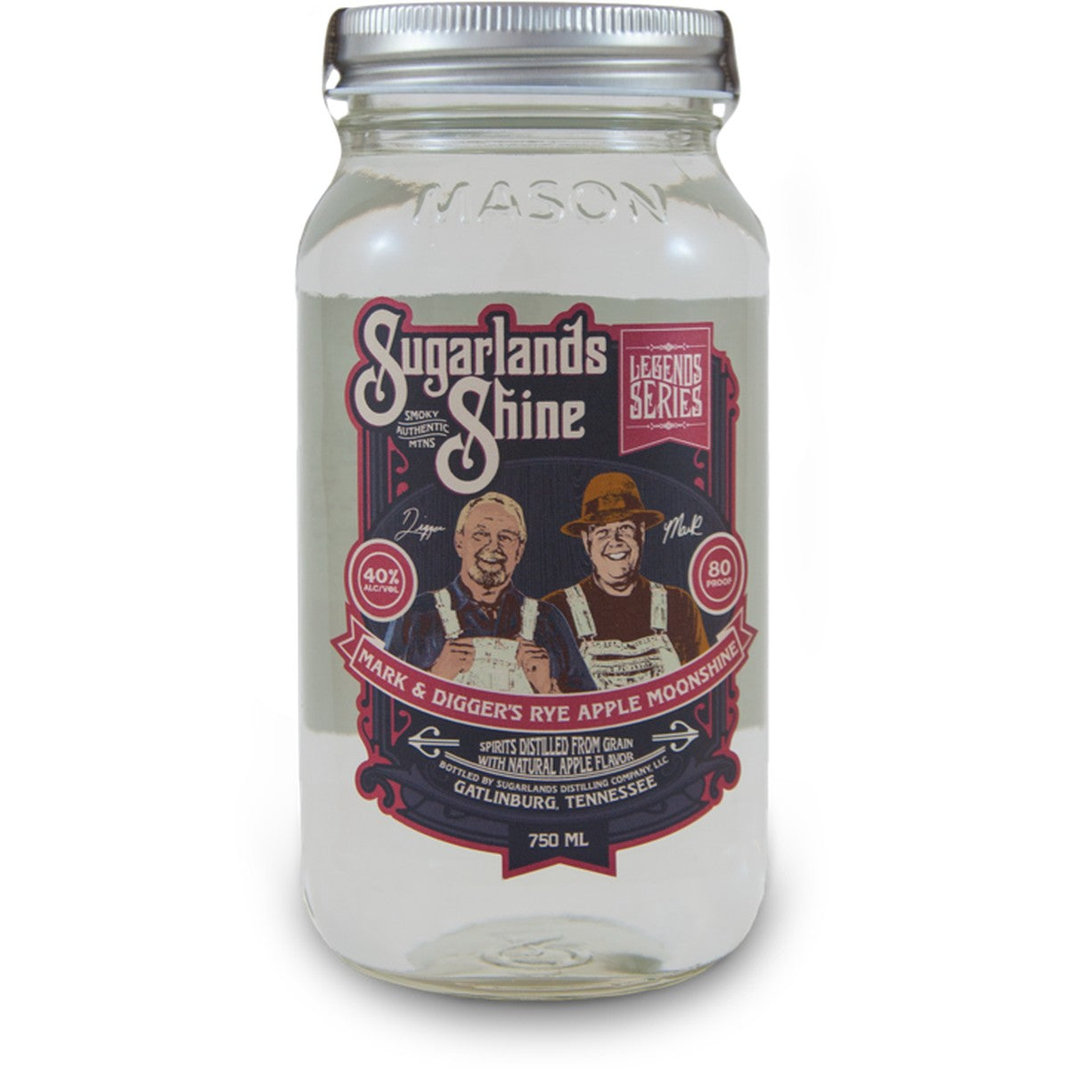 Sugarlands Shine Mark and Digger's Rye Apple Moonshine 750 ml