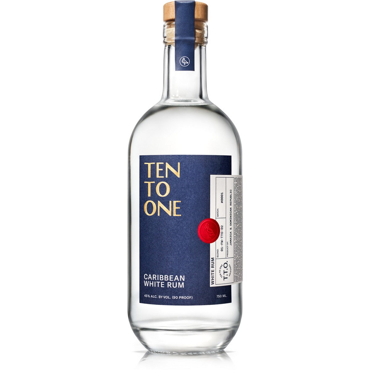 Ten To One Caribbean White Rum 750 ml