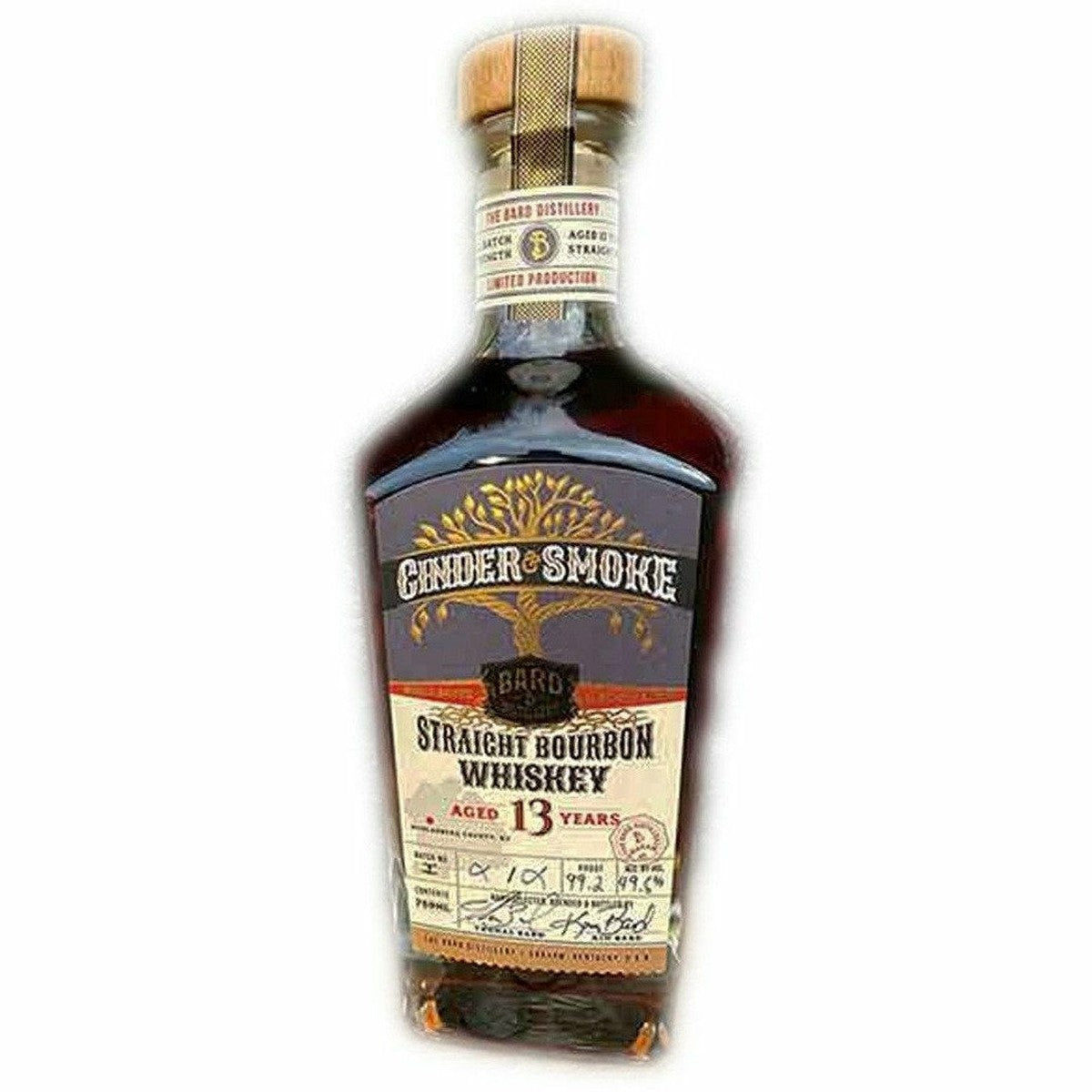 The Bard Distillery Cinder & Smoke 13 Year Straight Bourbon Whiskey 750 ml