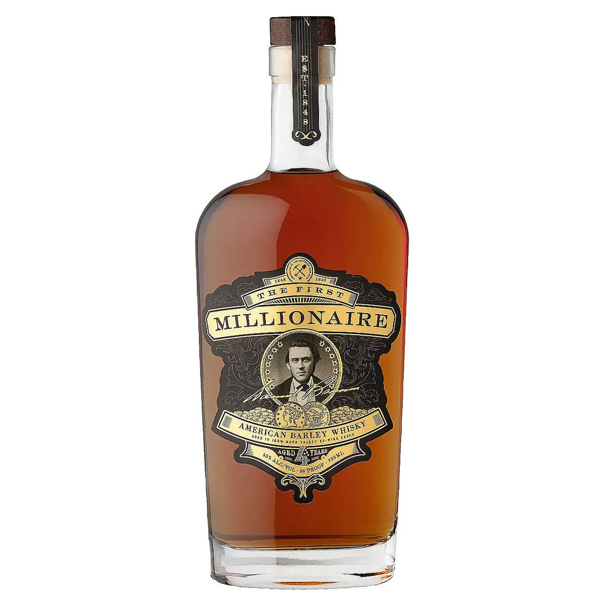 The First Millionaire Sacramento Single Malt Barley Whiskey 750 ml