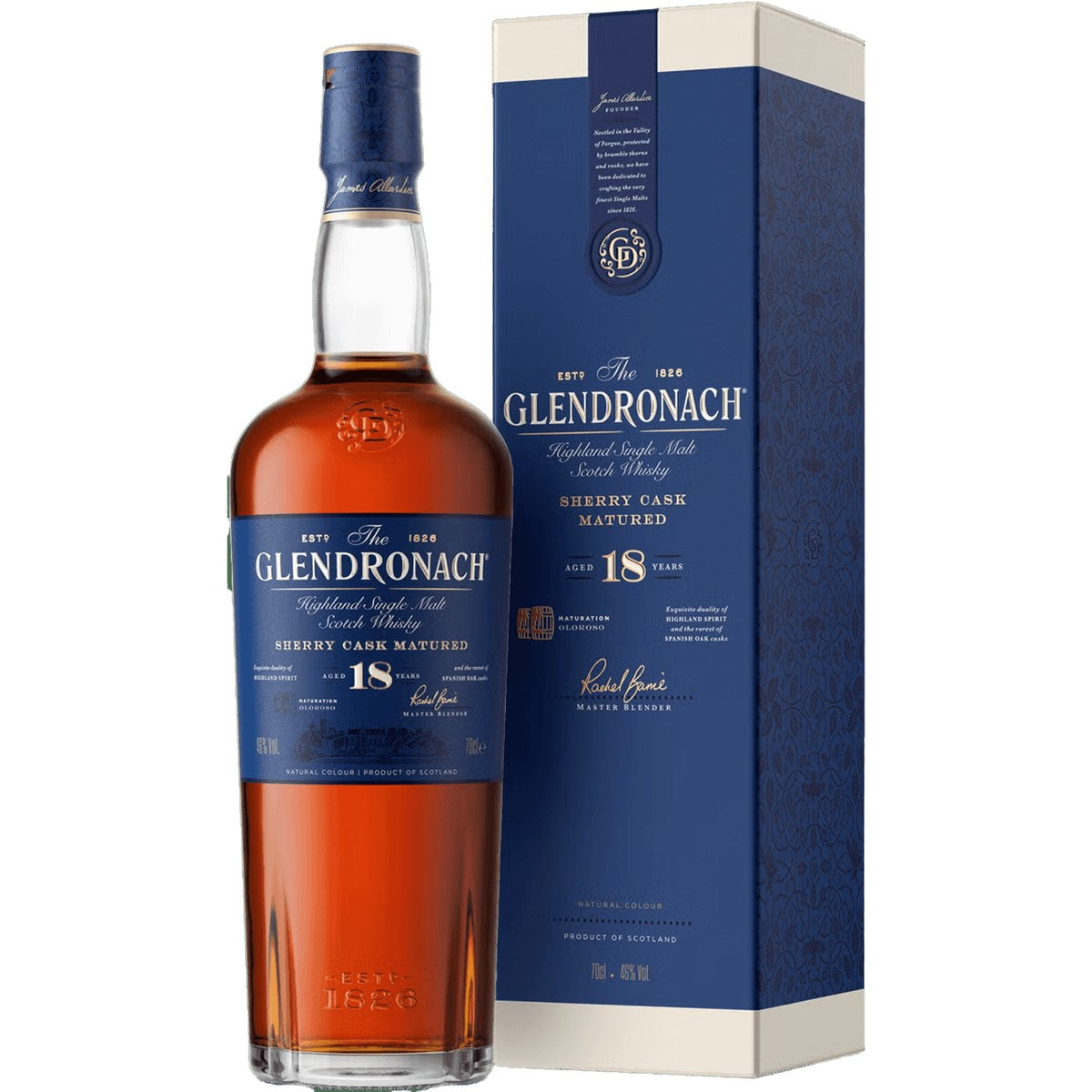 The Glendronach Highland Single Malt Scotch Whisky Sherry Cask 18 year