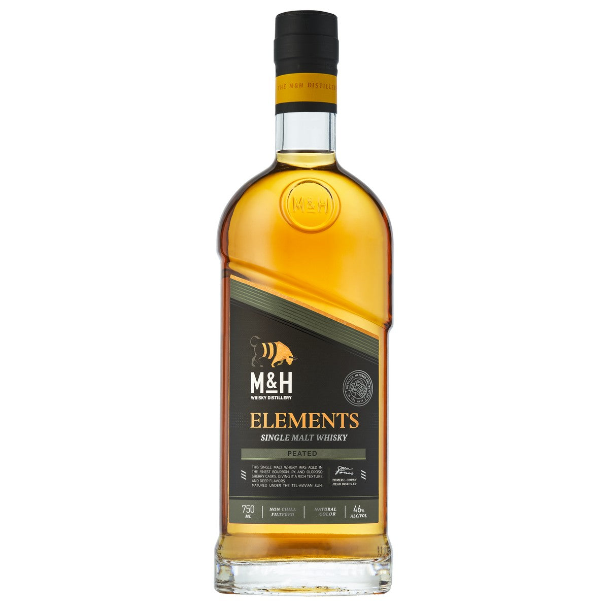The M and H Distillery Milk and Honey Elements Peated Single Malt Whisky 750 ml