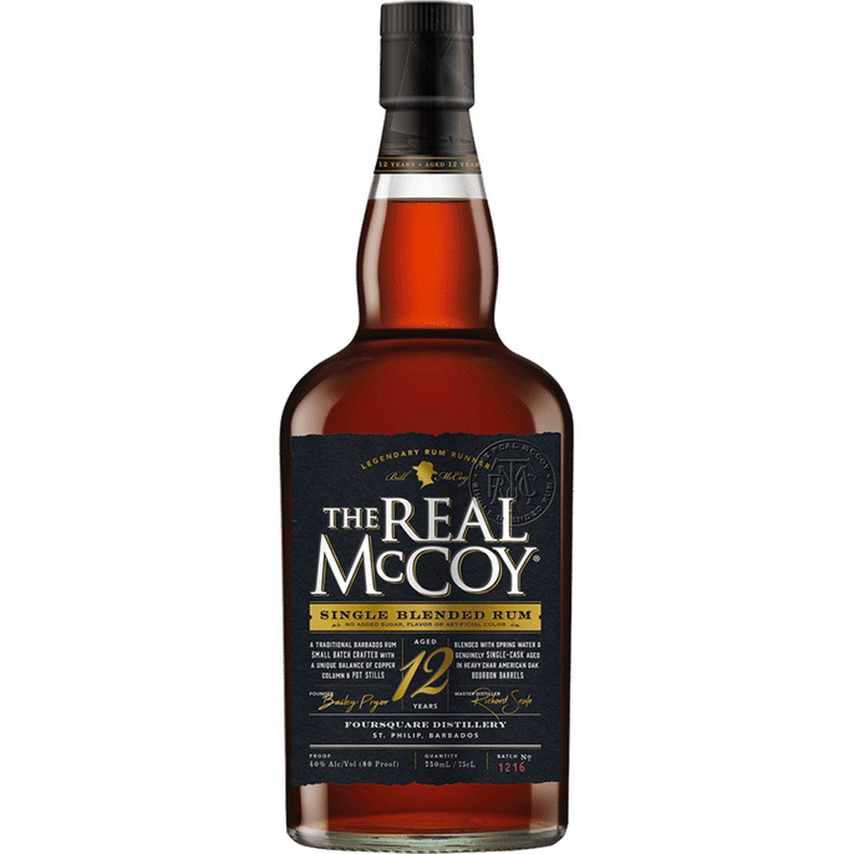 The Real Mccoy Prohibition Tradition Rum 12 year 750 ml