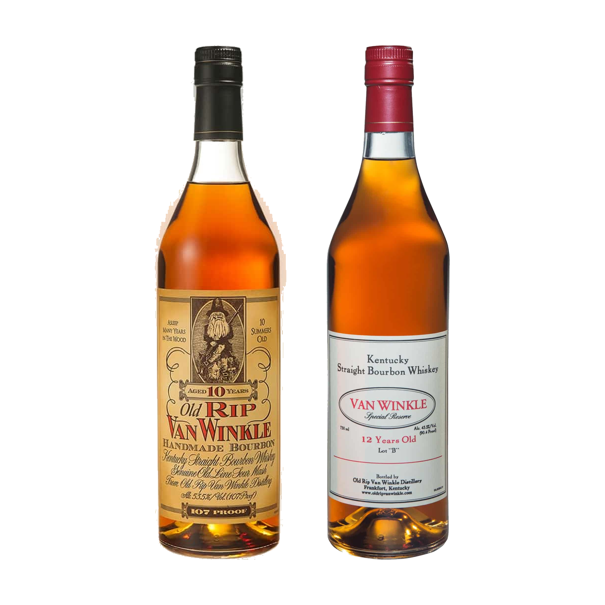 Old Rip Van Winkle 10 Year & Pappy Van Winkle 12 Year Bundle 2 x 750 ml