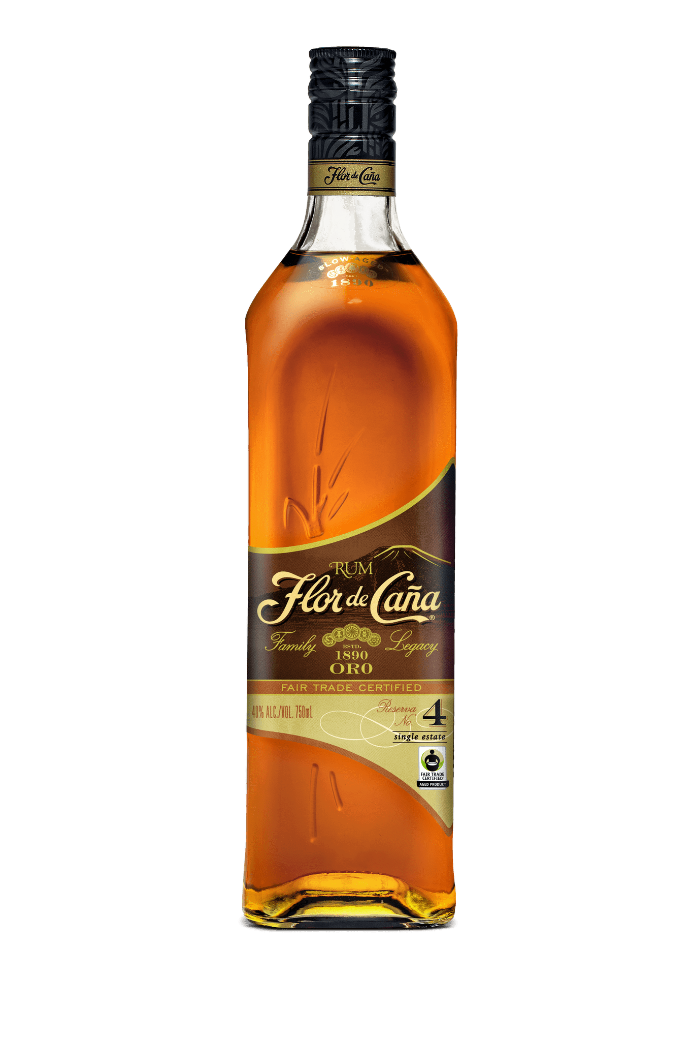 Flor de Cana Añejo Oro Single Estate 4 Year Rum 750 ml