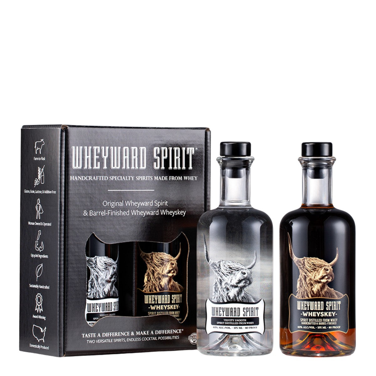 Wheyward Spirit The Spirited Sampler a Two - Bottle Set 2 2 375 ml