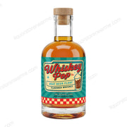 Whiskey Pop Root Beer Float Flavored Whiskey 750 ml bottle with retro teal label and wood topper
