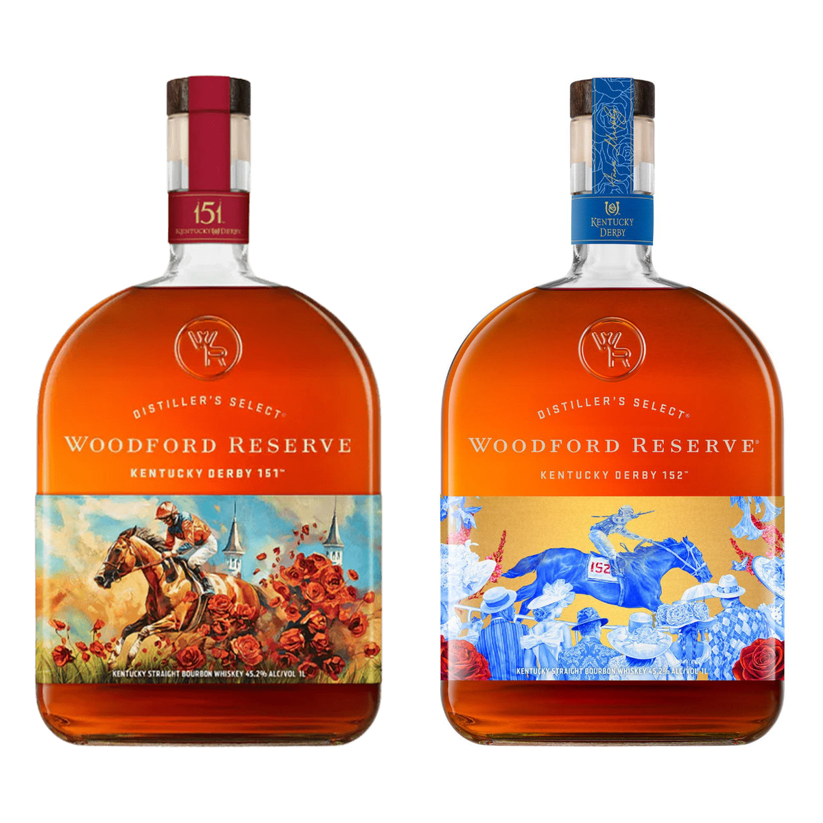 Woodford Reserve Kentucky Derby 151 & 152 Bundle 2 x 1 L