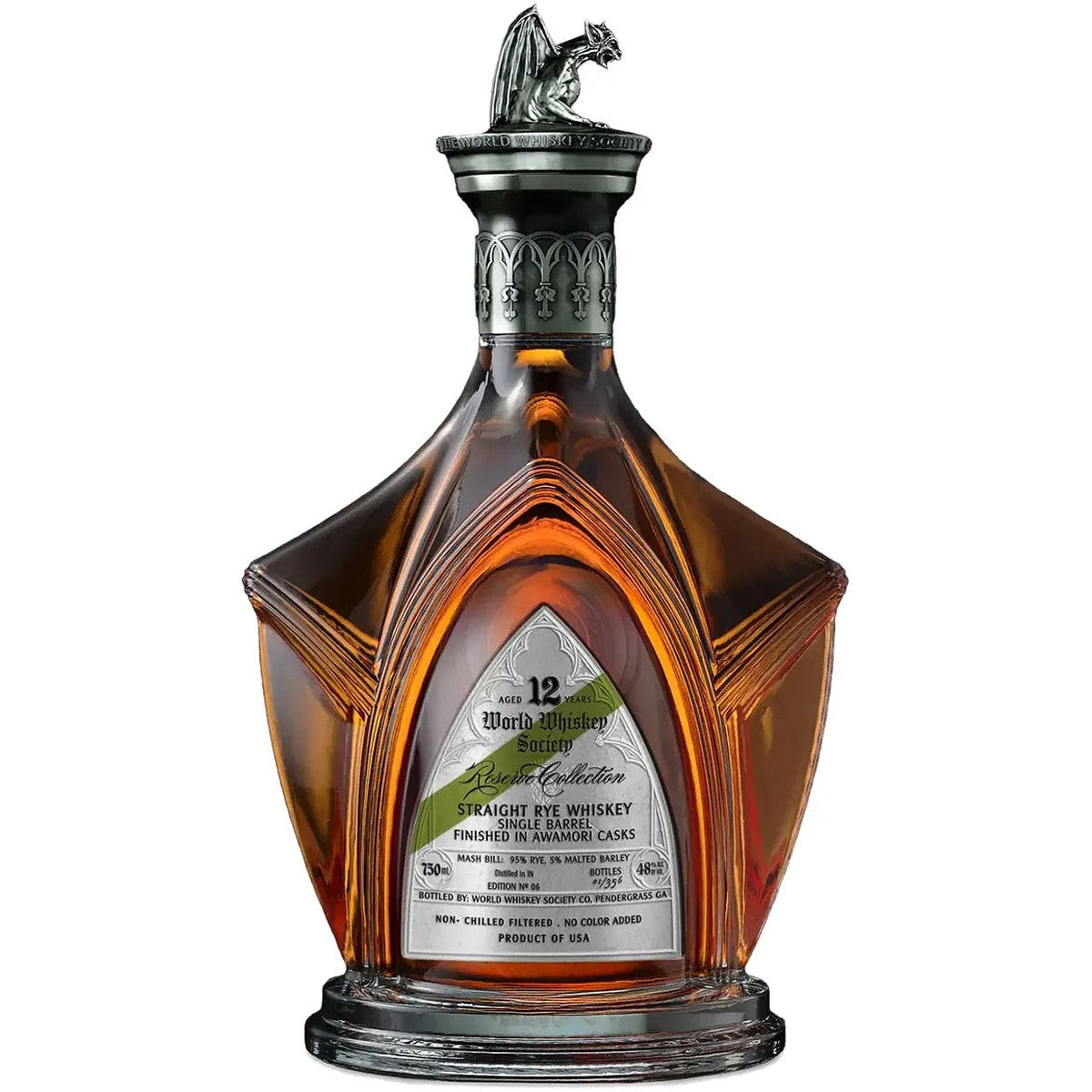 World Whiskey Society 12 Year Straight Rye Whiskey in Awamori Cask 750 ml